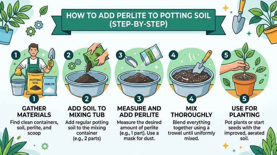 how to add perlite to potting soil

