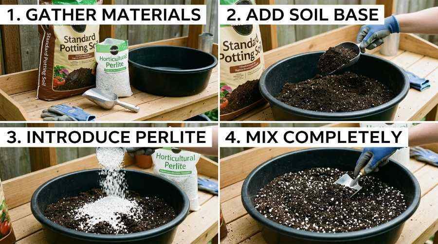 how to add perlite to potting soil
