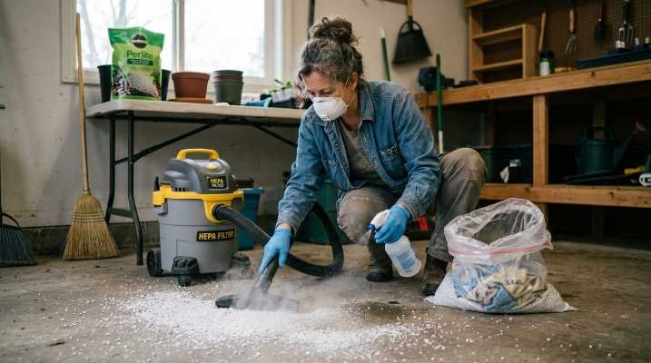 how to handle perlite safely
