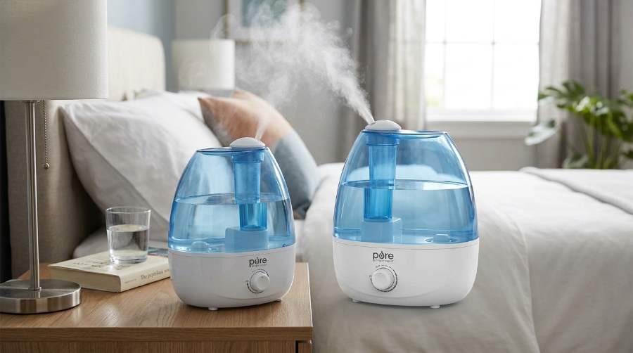 Pure Enrichment MistAire compact humidifier for small plant collection.
