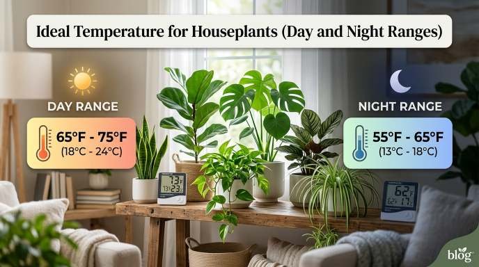 ideal temperature for houseplants