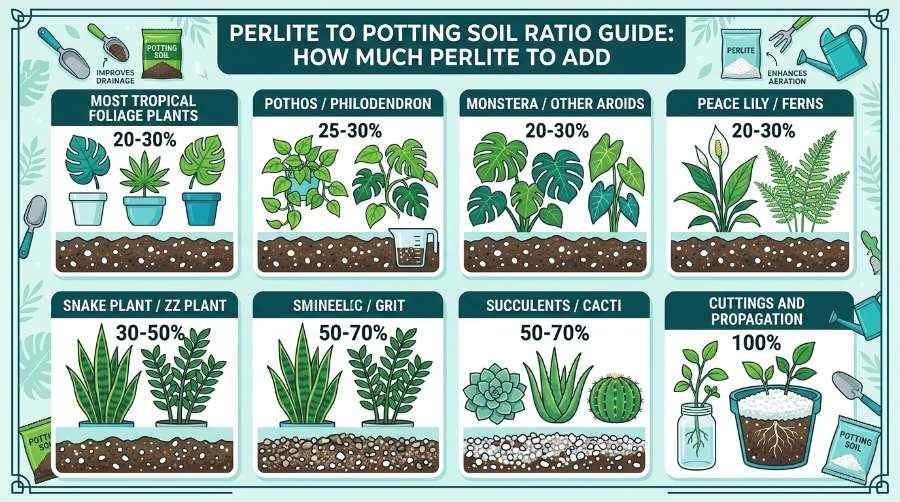 perlite ratio for indoor plants
