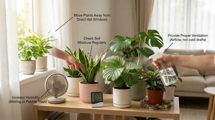 heat stress in houseplants
