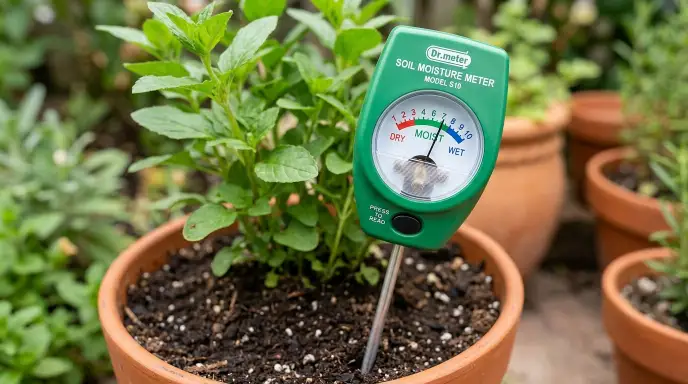 Dr.meter S10 Soil Moisture Meter with analog display and single-probe sensor.