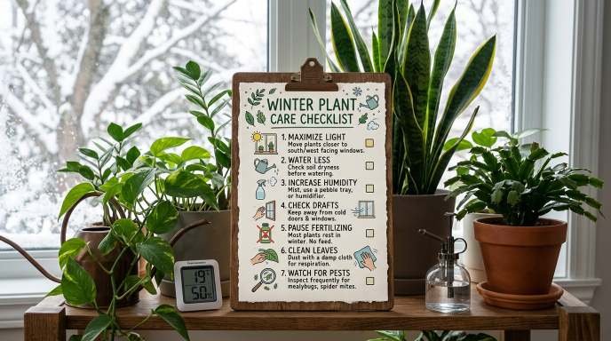 protect indoor plants from winter cold
