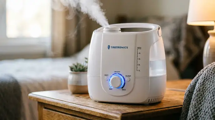 TaoTronics TT-AH001 compact humidifier for small spaces and desks.