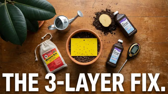 How to Get Rid of Fungus Gnats in Houseplants (Without Losing Three Weeks to Bad Advice)